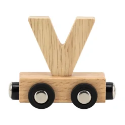Lettre "V" en bois pour train