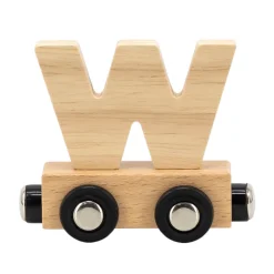 Lettre "W" en bois pour train