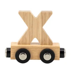 Lettre "X" en bois pour train