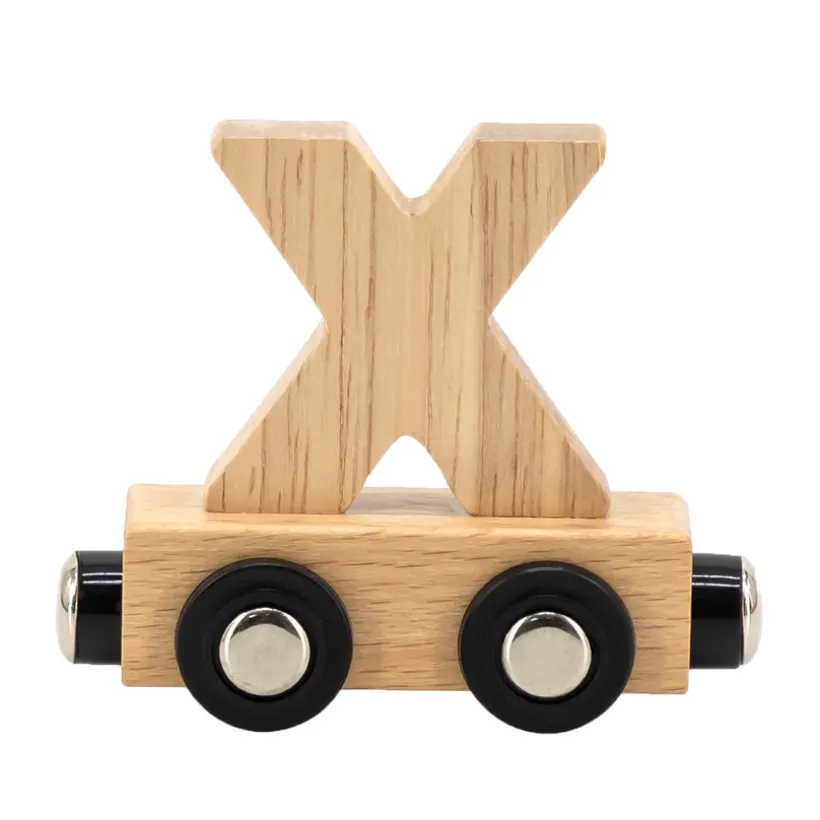Lettre "X" en bois pour train
