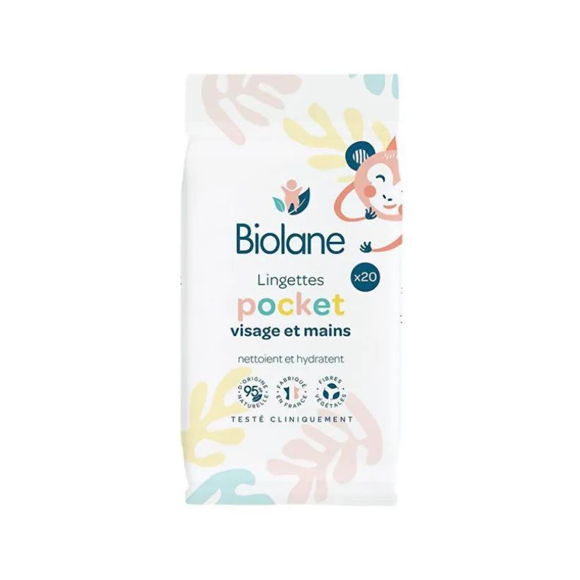 Lingettes pocket visage et mains x20