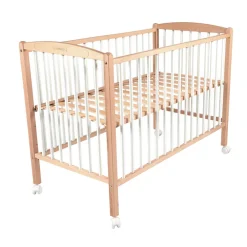 Lit Arthur 60 x 120 cm avec roulettes – Hybride Blanc