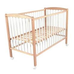 Lit Arthur 60 x 120 cm avec roulettes – Hybride Blanc