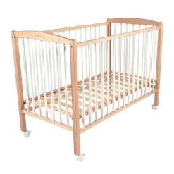 Lit Arthur 60 x 120 cm avec roulettes – Hybride Blanc