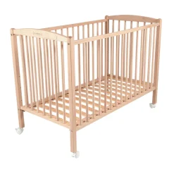 Lit Arthur 60 x 120 cm avec roulettes – Brut