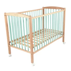 Lit Arthur 60 x 120 cm avec roulettes – Hybride Vert Mint