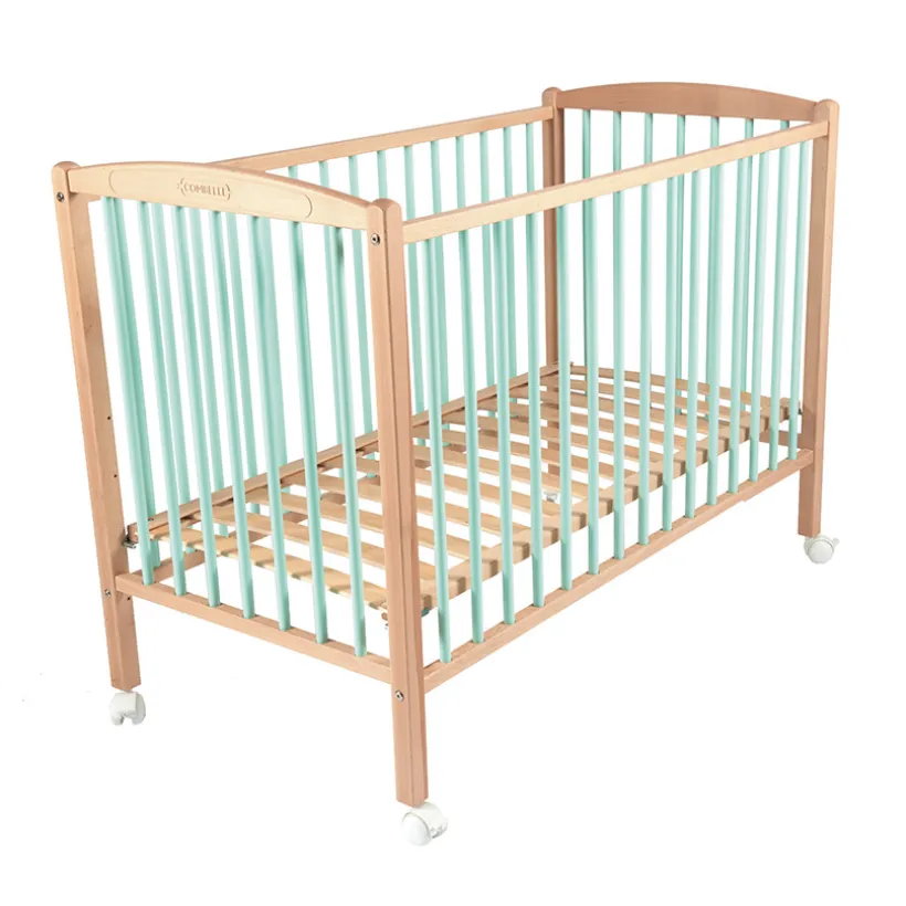 Lit Arthur 60 x 120 cm avec roulettes – Hybride Vert Mint