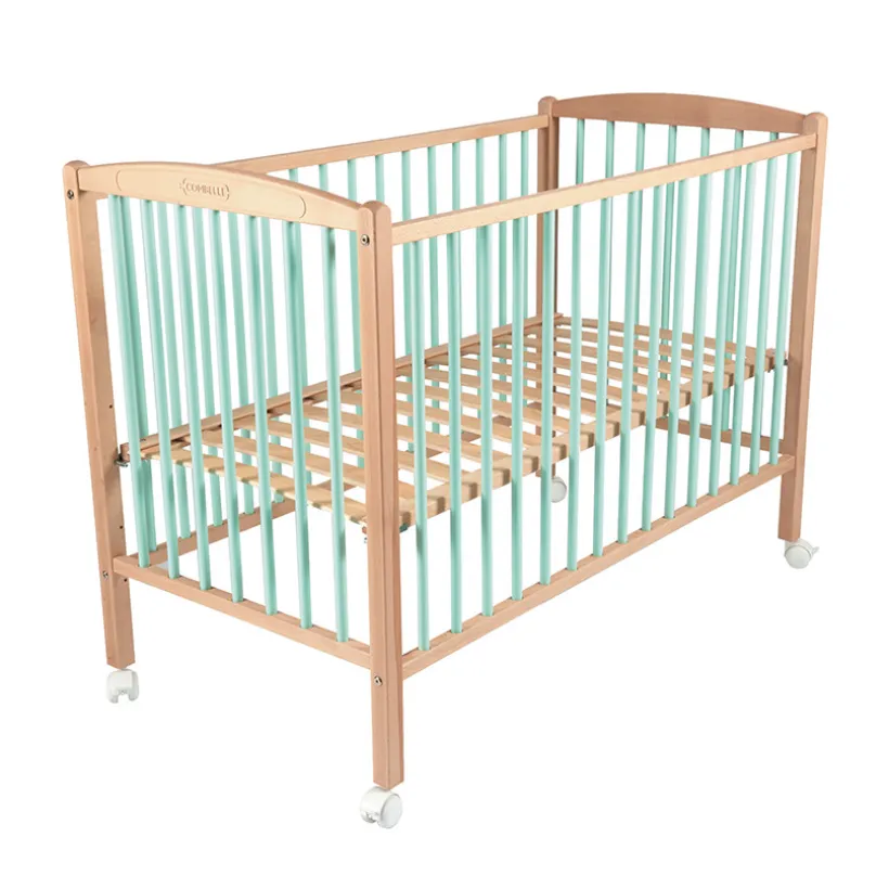 Lit Arthur 60 x 120 cm avec roulettes – Hybride Vert Mint
