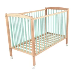 Lit Arthur 60 x 120 cm avec roulettes – Hybride Vert Mint