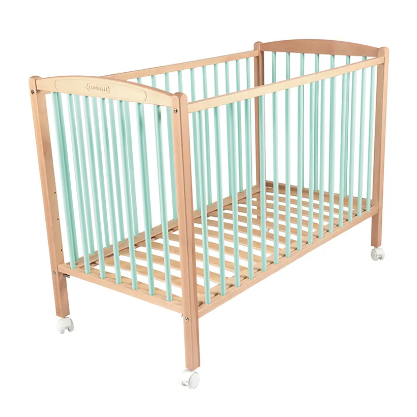 Lit Arthur 60 x 120 cm avec roulettes – Hybride Vert Mint