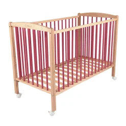 Lit Arthur 60 x 120 cm avec roulettes – Hybride Fuschia