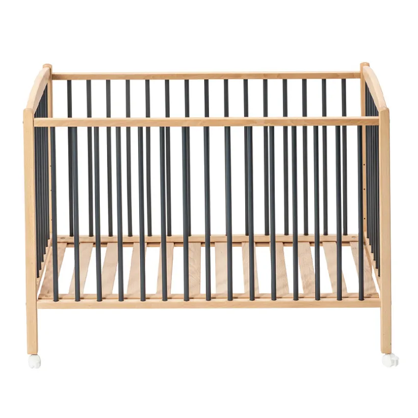 Lit avec roulettes 60 x 120 cm Arthur anthracite