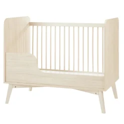 Lit à barreaux Cameron 60 x 120 cm avec barrière amovible