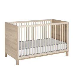 Lit bébé transformable 70 x 140 Calypso chêne du bocage