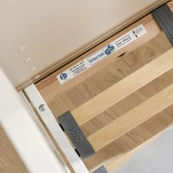 Lit bébé évolutif 70 x 140 cm Eefje beige cachemire/groovy oak