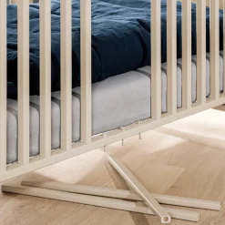Lit bébé évolutif 70 x 140 cm Eefje beige cachemire/groovy oak