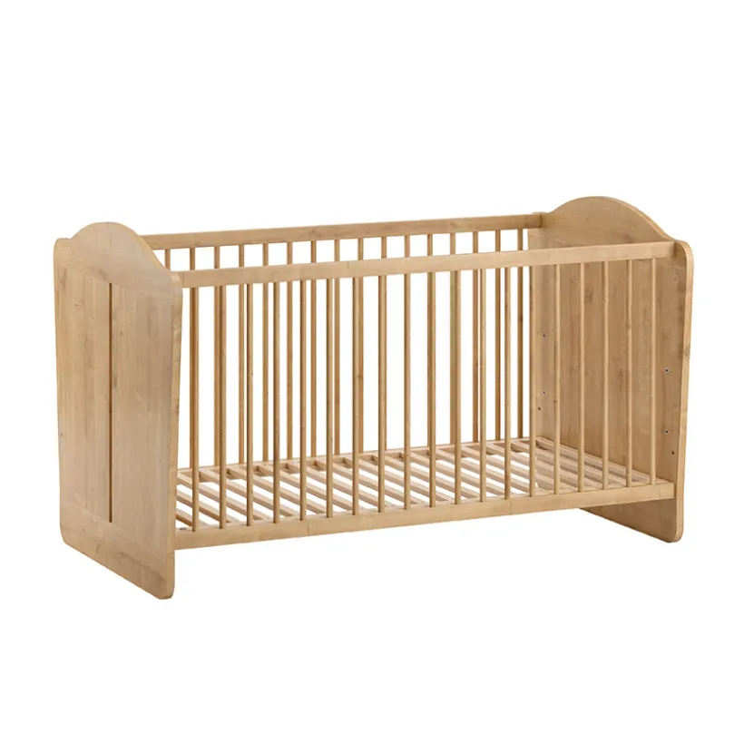 Lit bébé évolutif 70 x 140 cm Megève aspect chêne