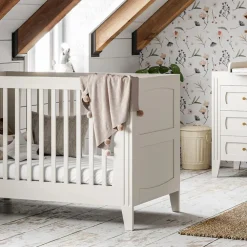 Lit bébé évolutif 70 x 140 cm Milenne sable-beige