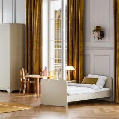 Lit bébé évolutif 70 x 140 cm Ova gris-beige