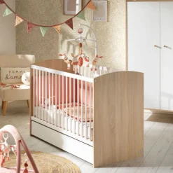 Lit bébé 60 x 120 cm Access - Bois/Blanc