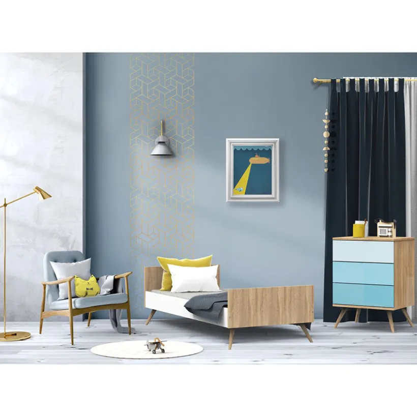 Lit combiné évolutif Seventies 60 x 120 cm - Bleu