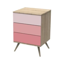 Lit combiné évolutif Seventies 60 x 120 cm - Rose