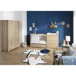 Lit combiné évolutif 60x120 cm Antonin - Bois