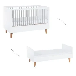 Lit Concept 70 x 140 cm - Blanc / Gris