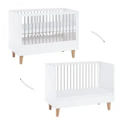 Lit Concept 60 x 120 cm - Blanc / Gris