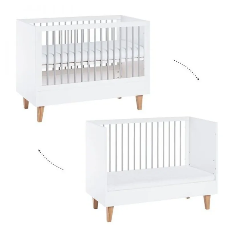 Lit Concept 60 x 120 cm - Blanc / Gris
