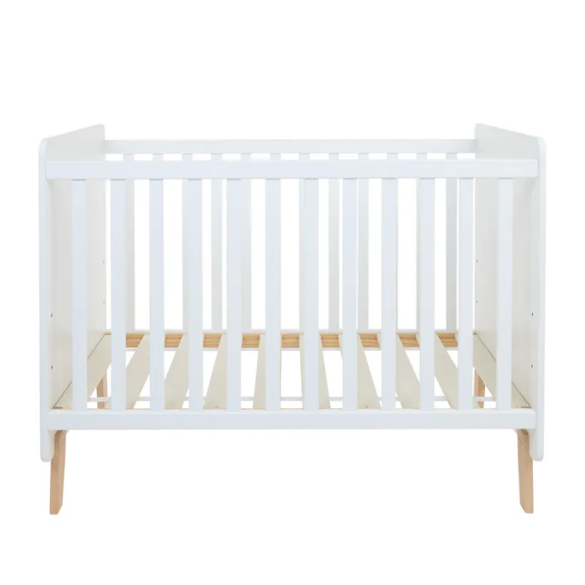 Lit de bébé à barreaux en bois blanc Noah 2.0 60x120 cm