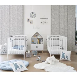 Lit en bois Tiny 60x120cm - Blanc
