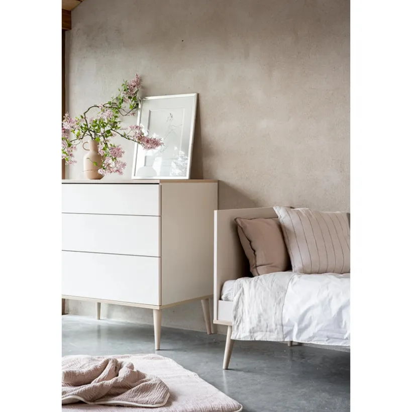 Lit Flow 70x140cm transformable en petit lit junior 70x170 Argile