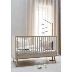 Lit Flow 70x140cm transformable en petit lit junior 70x170 Argile