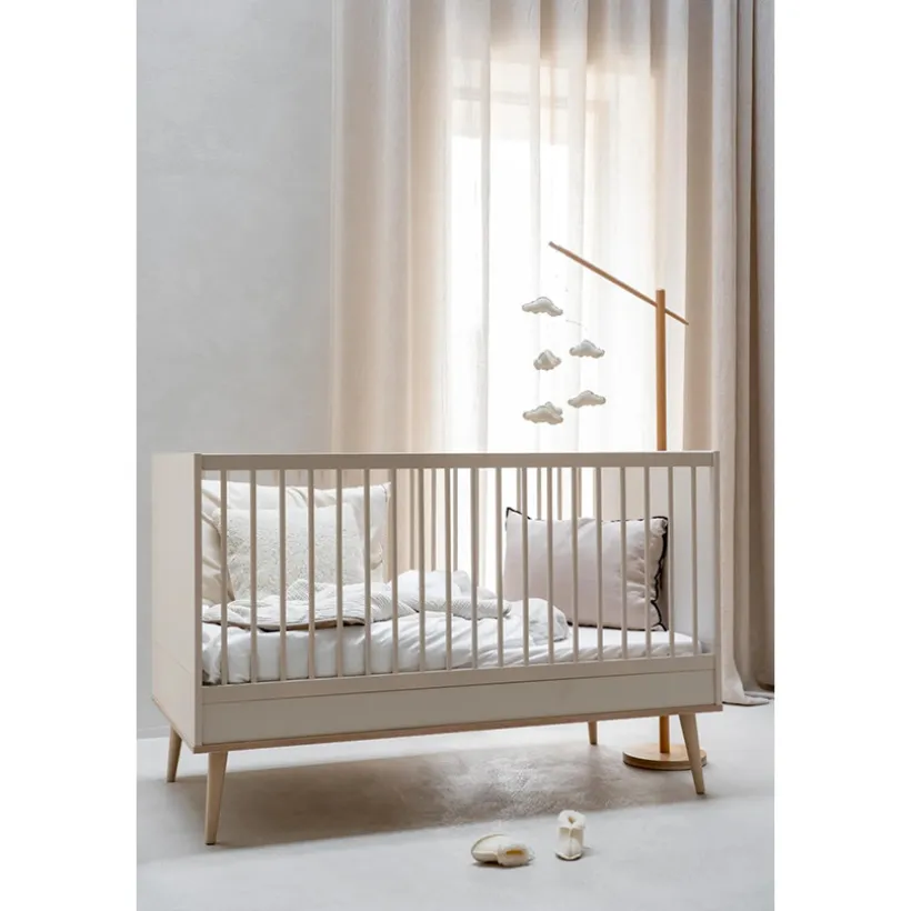 Lit Flow 70x140cm transformable en petit lit junior 70x170 Argile