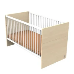 Lit Little Big Bed 140 x 70 cm Nature chêne velours/blanc laqué
