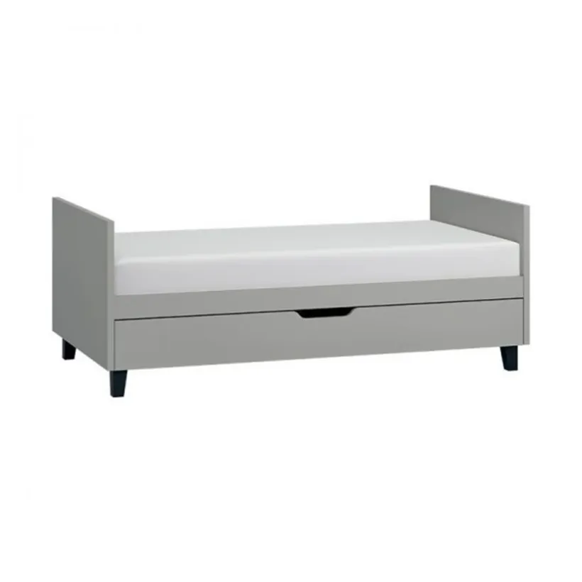 Lit Simple 70 x 140 cm - Gris / Noir