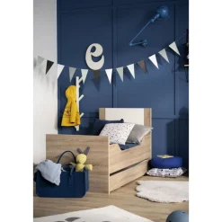 Lit transformable Little Big Bed 70x140 cm Antonin - Bois/Blanc