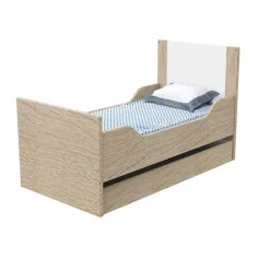 Lit transformable Little Big Bed 70x140 cm Antonin - Bois/Blanc