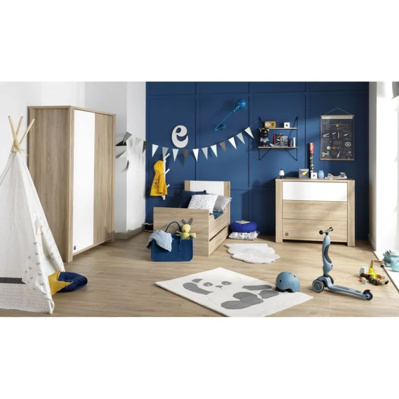 Lit transformable Little Big Bed 70x140 cm Antonin - Bois/Blanc