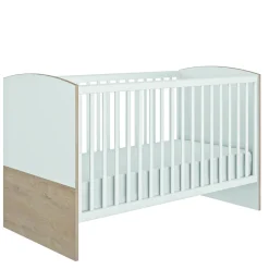 Lit transformable 70x140- Emma - chêne blond et blanc