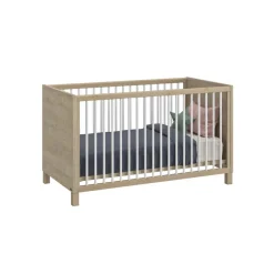 Lit transformable 70 x 140 en chêne blond et uni blanc Achille
