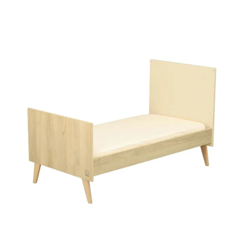 Lit évolutif Little Big Bed 140 x 70 cm Méliné aspect chêne sépia/crème