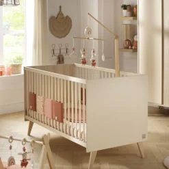 Lit évolutif Little Big Bed 140 x 70 cm Méliné aspect chêne sépia/crème