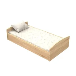 Lit évolutif Little Big Bed 140 x 70 cm Azur aspect chêne doré