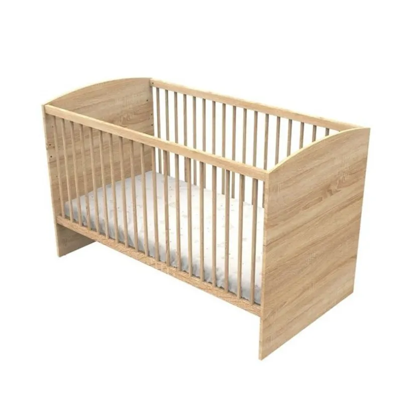Lit évolutif Little Big Bed 140 x 70 cm Azur aspect chêne doré