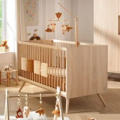 Lit évolutif Little Big Bed 140 x 70 cm Seventies aspect chêne doré