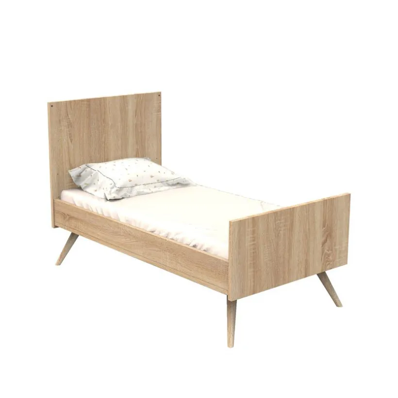 Lit évolutif Little Big Bed 140 x 70 cm Seventies aspect chêne doré