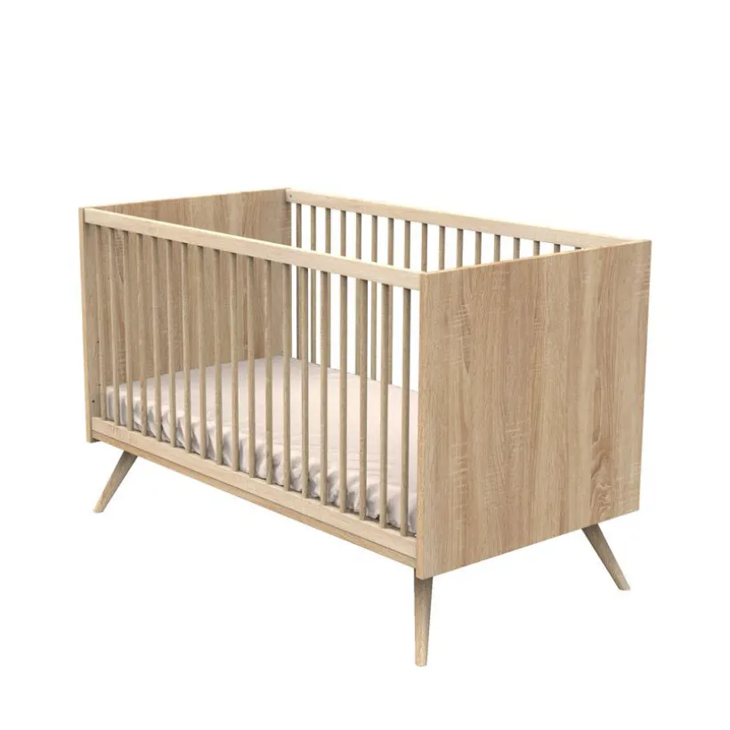 Lit évolutif Little Big Bed 140 x 70 cm Seventies aspect chêne doré