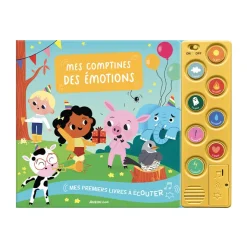 Livre avec boutons sonores "Mes comptines des émotions"